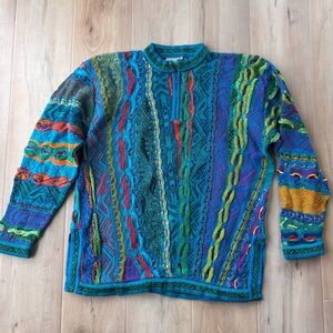 Vintage COOGI Australia 3D Knit Mercerised Cotton Sweater Size XL